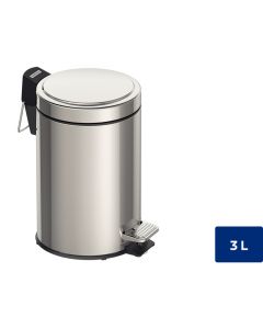 Lixeira Inox com Pedal Brasil Polido e Balde Interno 3 L - Tramontina