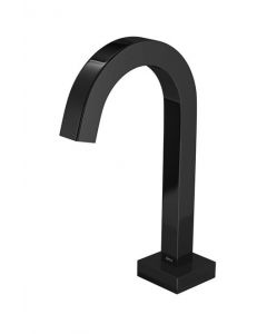 Torneira de Mesa Sensor Touchless Bica Baixa p/ Lavatório Tube Black Noir - Deca