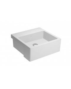 Cuba de Semiencaixe Quadrada com Mesa 420mm Branco Fosco - Deca