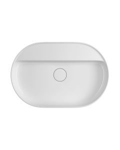 Cuba Oval de Apoio Com Mesa 60 cm Slim Branco - Deca