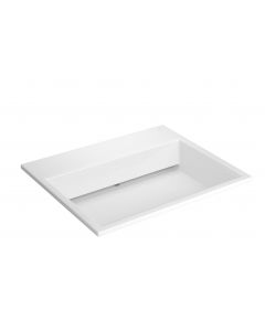 Cuba de Sobrepor Retangular com Mesa e Válvula Oculta 555x455mm Branco - Deca